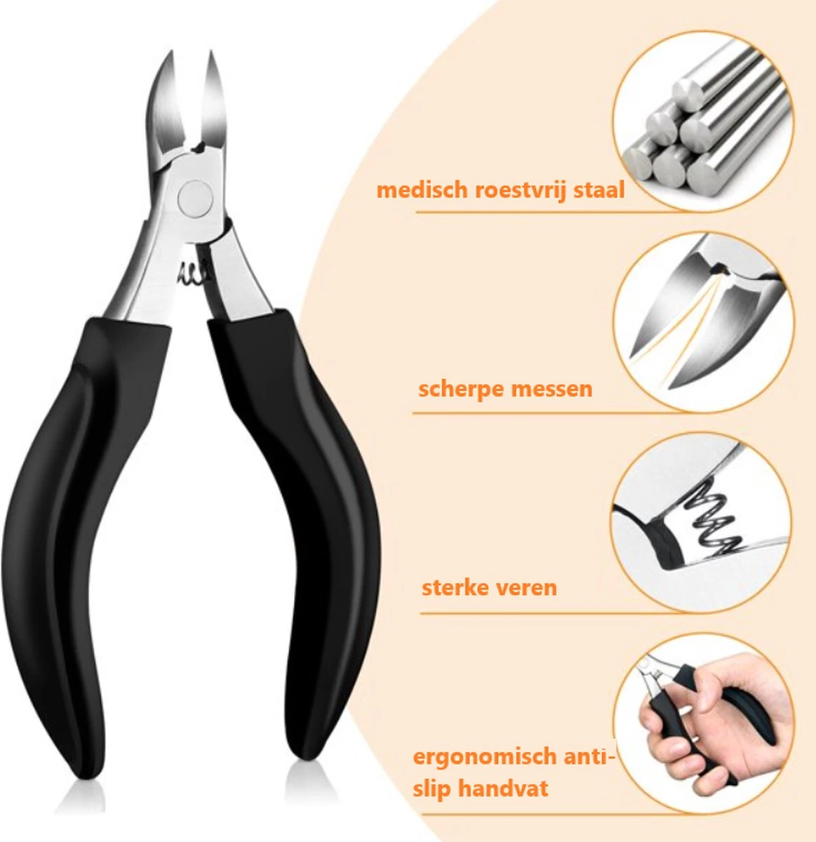 Nageltang Incl. Vijl En Ingegroeide Teennagel Lifter- Nagelknipper - Teennagelknipper - Nagelschaar - Ingegroeide Teennagels - Dikke Nagels - Nagelknipper Set - Pedicure Set 3 Nageltang Incl. Vijl En Ingegroeide Teennagel Lifter- Nagelknipper - Teennagelknipper - Nagelschaar - Ingegroeide Teennagels - Dikke Nagels - Nagelknipper Set - Pedicure Set - Afbeelding 3