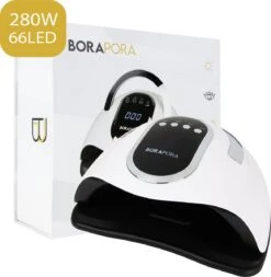 BoraPora Professionele Nageldroger - 280 Watt UV LED Lamp Nagels - 66 Leds - Nagel UV Lamp - Gellak Lamp - Nagellamp - Nagellamp Led - Nagellamp Voor Gel Nagellak - Nagellamp Led Uv - Nagellamp Uv - Nagellamp Gelnagels - Gellak - Nageldroger