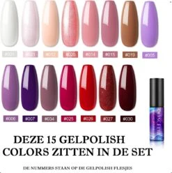 Royala M44X Gellak - Gellak Starterspakket 15 Kleuren - Gellak - Gellak Set - UV LED Lamp 36W - Manicure - Nagellak - Nail Art - 15 Kleuren Gel Polish - Nagellakset - Gellakset -Poeder and Foundation Winkel 1197x1200 2