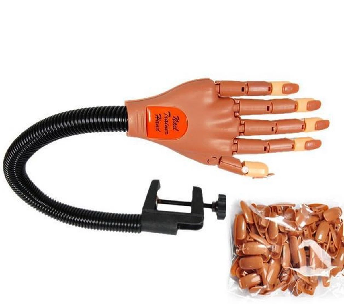 Merkloos Nailtrainer - Nail Practice Hand - Oefenhand Nagelstyliste (incl. 100 Oefen Nagels!) 12 Merkloos Nailtrainer - Nail Practice Hand - Oefenhand Nagelstyliste (incl. 100 Oefen Nagels!) - Afbeelding 12