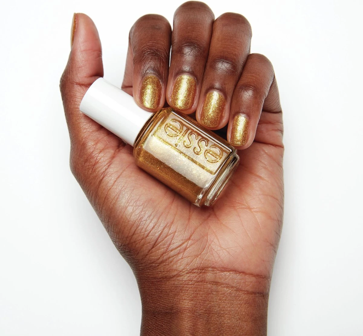 Essie Winter Collection Nagellak - 665 Caught On Tape - Gouden Glitter Nagellak 3 Essie Winter Collection Nagellak - 665 Caught On Tape - Gouden Glitter Nagellak - Afbeelding 3