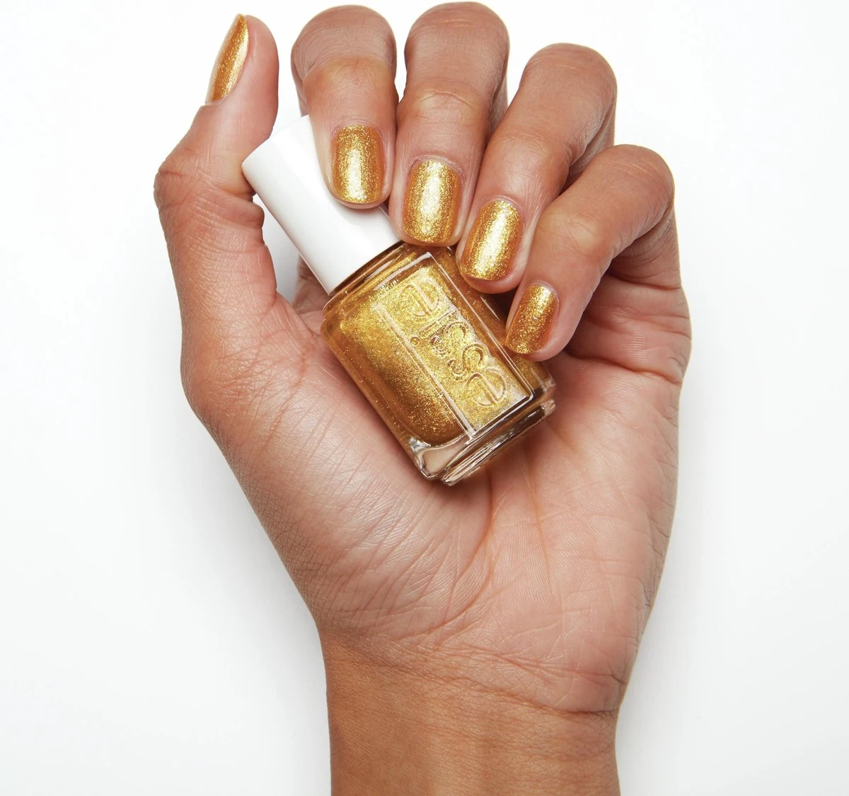 Essie Winter Collection Nagellak - 665 Caught On Tape - Gouden Glitter Nagellak 9 Essie Winter Collection Nagellak - 665 Caught On Tape - Gouden Glitter Nagellak - Afbeelding 9