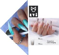 Elvi Polygel Starterskit -Complete Set Inc. USB UV/Led Mini Lamp-6x15g Polygel Kleuren Blauw - Nagelverlenging Polyacryl UV Nagellak-Quick Extension Temperature Color Changing Gel Blue Green -Poeder and Foundation Winkel 1200x1127 4