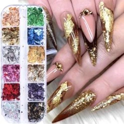 Doosje Met 12 Kleuren Goud Folie Voor Nail Art - Sparkolia Box - Nagel Decoratie -Poeder and Foundation Winkel 1200x1200 26