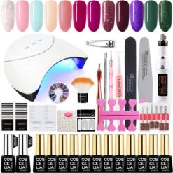Gellak Starterspakket 12 Kleuren - Gellak - Gellakset - Nagelset - Gelnagels - Nagellak - Gelnagel Kit - UV Lamp 36W - LED - Manicure Set - 12 Kleuren Gel Polish - Nail Art - Nagellamp - Nagelboor - Nageldroger - Nagellak