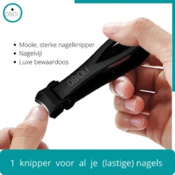 Obioli ™ Nagelknipper Set - Luxe Cadeau Doos Voor Mannen En Vrouwen - Nageltang - Nagelschaar - Kalknagels - Teennagel - Met Nagelvijl - Zwart - Groot - Gift Box -Poeder and Foundation Winkel 1200x1200 49