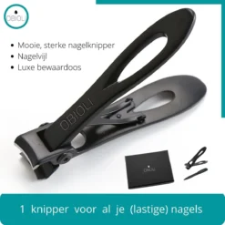 Obioli ™ Nagelknipper Set - Luxe Cadeau Doos Voor Mannen En Vrouwen - Nageltang - Nagelschaar - Kalknagels - Teennagel - Met Nagelvijl - Zwart - Groot - Gift Box -Poeder and Foundation Winkel 1200x1200 50