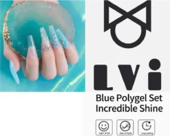 Elvi Polygel Starterskit -Complete Set Inc. USB UV/Led Mini Lamp-6x15g Polygel Kleuren Blauw - Nagelverlenging Polyacryl UV Nagellak-Quick Extension Temperature Color Changing Gel Blue Green -Poeder and Foundation Winkel 1200x960 1