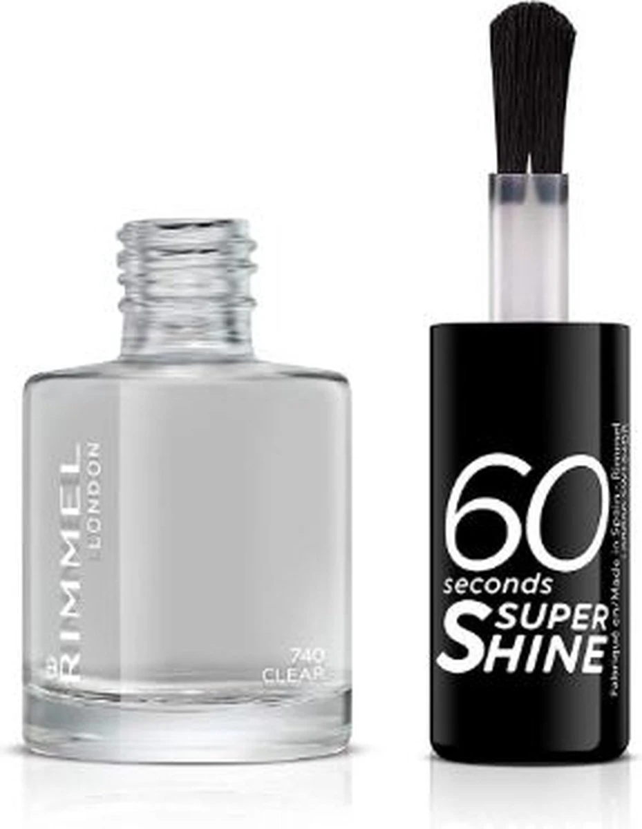 Rimmel London 60 Seconds SuperShine Nagellak - 740 Clear 2 Rimmel London 60 Seconds SuperShine Nagellak - 740 Clear - Afbeelding 2