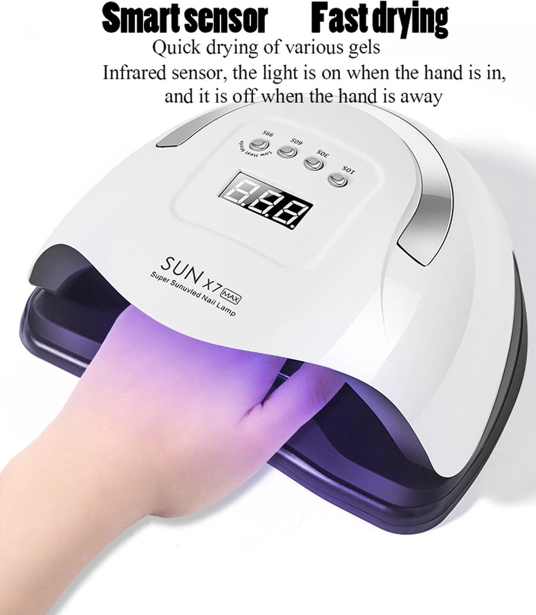 Professionele 180W LED Nageldroger Lamp - Gel Nagel Droger - 180W De Sterkste Nagellamp Op De Markt - Geschikt Voor Elke Nagel, Sneller Droger Voor Gel Polish Nail Apparatuur Automatische Sensor Nail Art Gereedschap Voor Vingernagel En Teennagel 1 Professionele 180W LED Nageldroger Lamp - Gel Nagel Droger - 180W De Sterkste Nagellamp Op De Markt - Geschikt Voor Elke Nagel, Sneller Droger Voor Gel Polish Nail Apparatuur Automatische Sensor Nail Art Gereedschap Voor Vingernagel En Teennagel