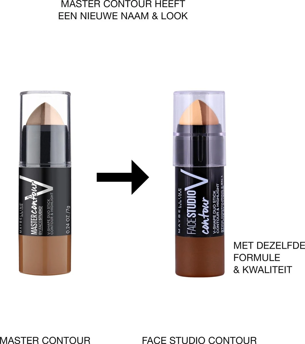 Maybelline Master Contour V-Shape Duo Stick - Light - Contouring 2 Maybelline Master Contour V-Shape Duo Stick - Light - Contouring - Afbeelding 2