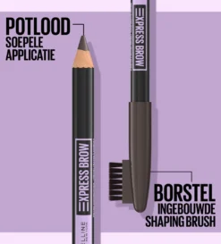 Maybelline New York - Express Brow Shaping Pencil - 05 Deep Brown - Bruin Wenkbrauwpotlood En Borstel 9 Maybelline New York - Express Brow Shaping Pencil - 05 Deep Brown - Bruin Wenkbrauwpotlood En Borstel -Poeder and Foundation Winkel 1086x1200 2