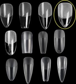 Royala 104 - Rounded Half Frosted - Full Cover - Nageltips - Nepnagels - Plaknagels - In Assortimentsbox - 120 Stuks 12 Maten - Voor Gellak Acrylnagellak En PolyGel Nagels - Royala Frosted Tips Line -Poeder and Foundation Winkel 1099x1200