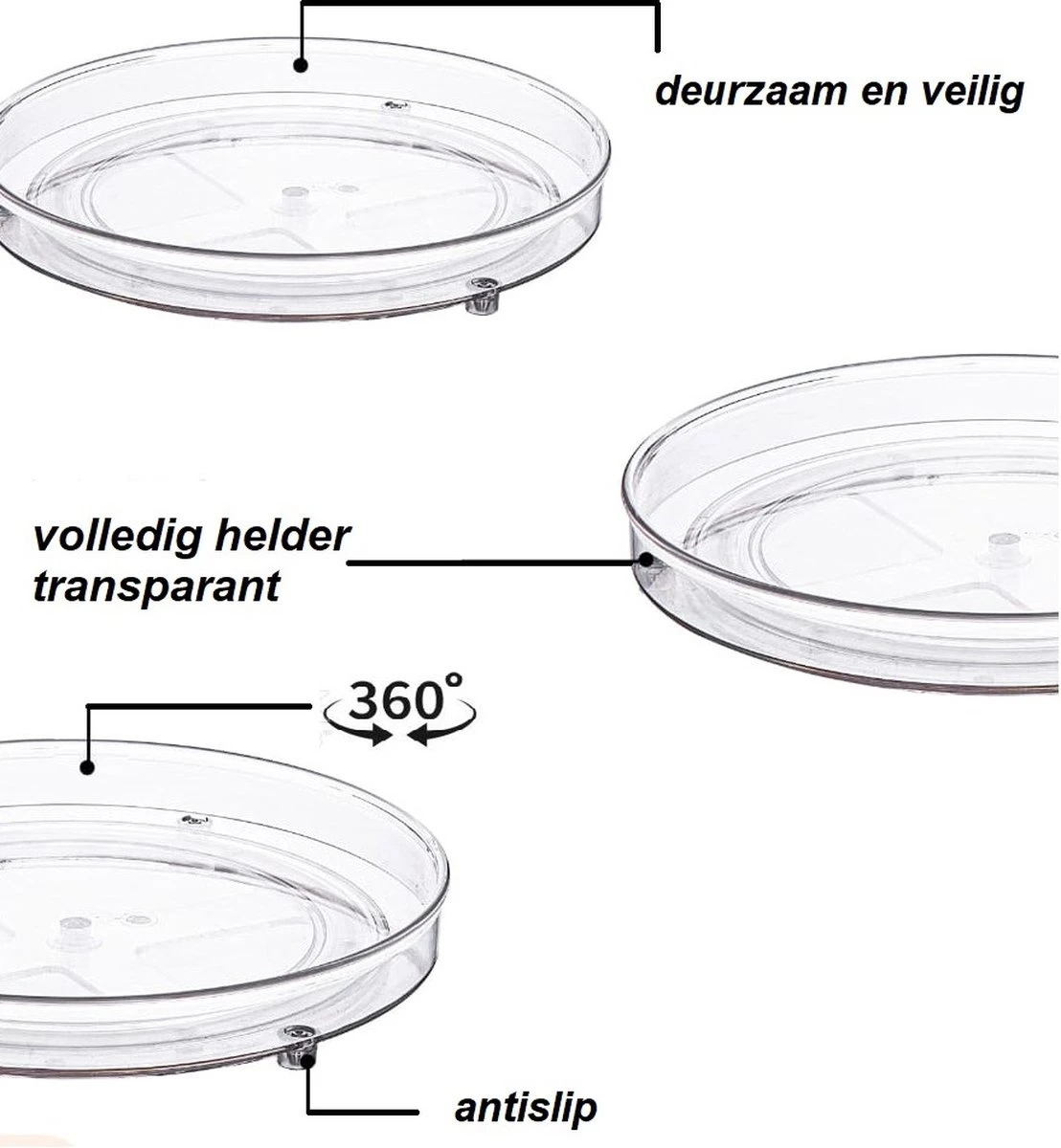 Make Up Organizer - 360° Draaibare Plateau - Make Up - Organizer - Orderner 5 Make Up Organizer - 360° Draaibare Plateau - Make Up - Organizer - Orderner - Afbeelding 5