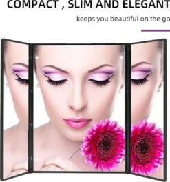 Spiegel Met LED Verlichting - Make-upspiegel - Zwart 11 Spiegel Met LED Verlichting - Make-upspiegel - Zwart -Poeder and Foundation Winkel 1124x1200 4