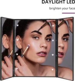 Spiegel Met LED Verlichting - Make-upspiegel - Zwart 12 Spiegel Met LED Verlichting - Make-upspiegel - Zwart -Poeder and Foundation Winkel 1124x1200 5