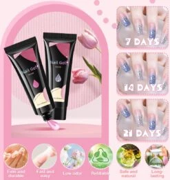 Merkloos Nagels Set - 8 Kleuren - Nagels Starter Set - Met Toplaag, Basislaag, Slipoplossing, Nagelverlengingsgel, Gel Builder - Voor DIY Voor Beginners - Beste Cadeau -Poeder and Foundation Winkel 1137x1200 1