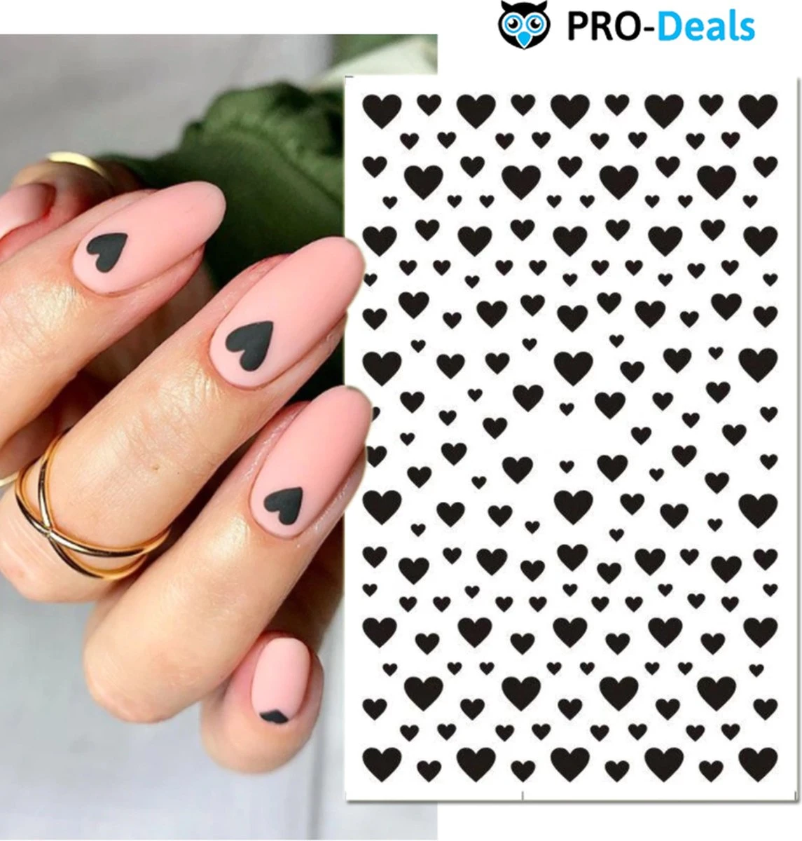 PRO-Deals | Nagelstickers | Nagel Stickers Hartjes | Kleur Zwart | Nail Art 3D Stickers | Nagelstickers Kinderen | Nagel Decoratie 1 PRO-Deals | Nagelstickers | Nagel Stickers Hartjes | Kleur Zwart | Nail Art 3D Stickers | Nagelstickers Kinderen | Nagel Decoratie