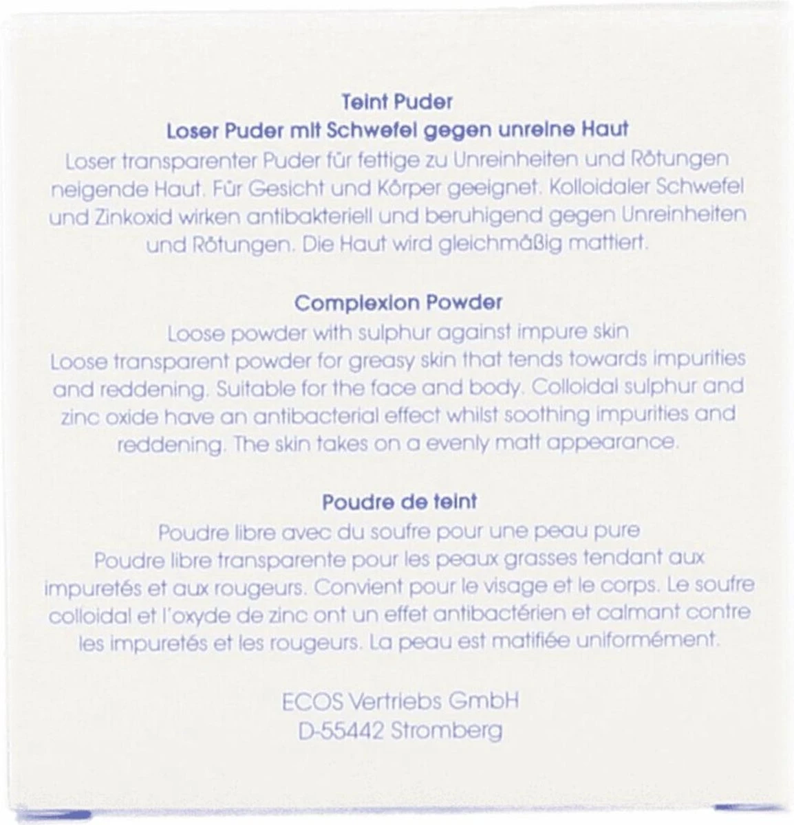 Sulfoderm - Gezichtspoeder 3 Sulfoderm - Gezichtspoeder - Afbeelding 3