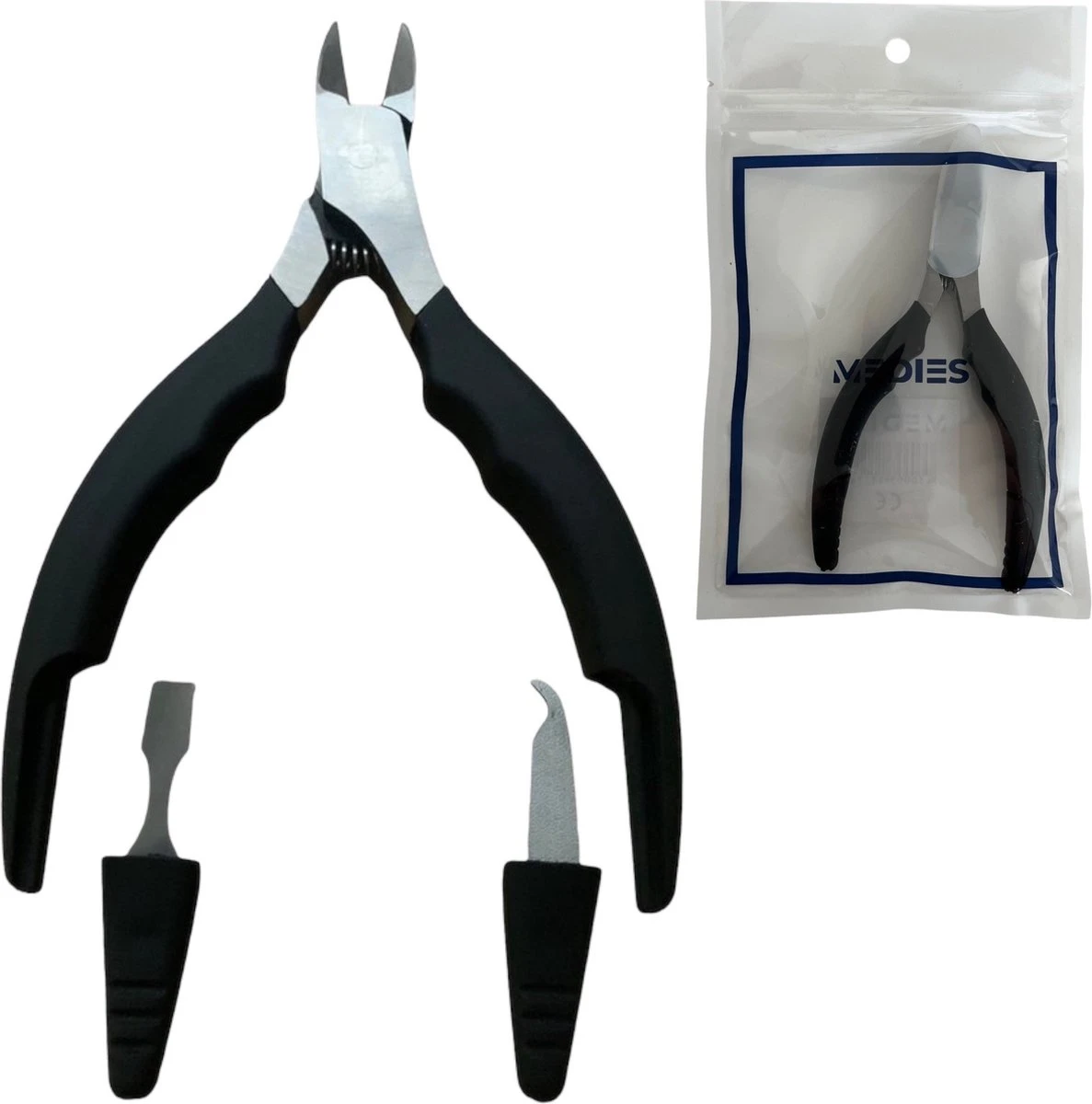 Medies - Multifunctionele Nageltang Met Huidduwer En Dubbelzijdige Nagelvijl | Nageltang Voor Harde Teennagels | Nagelknipper | Nagelschaar | Ingegroeide Nagels | Huidduwer | Nagelvijl - Zachte Anti Slip Handvaten - 3 In 1 3 Medies - Multifunctionele Nageltang Met Huidduwer En Dubbelzijdige Nagelvijl | Nageltang Voor Harde Teennagels | Nagelknipper | Nagelschaar | Ingegroeide Nagels | Huidduwer | Nagelvijl - Zachte Anti Slip Handvaten - 3 In 1 - Afbeelding 3