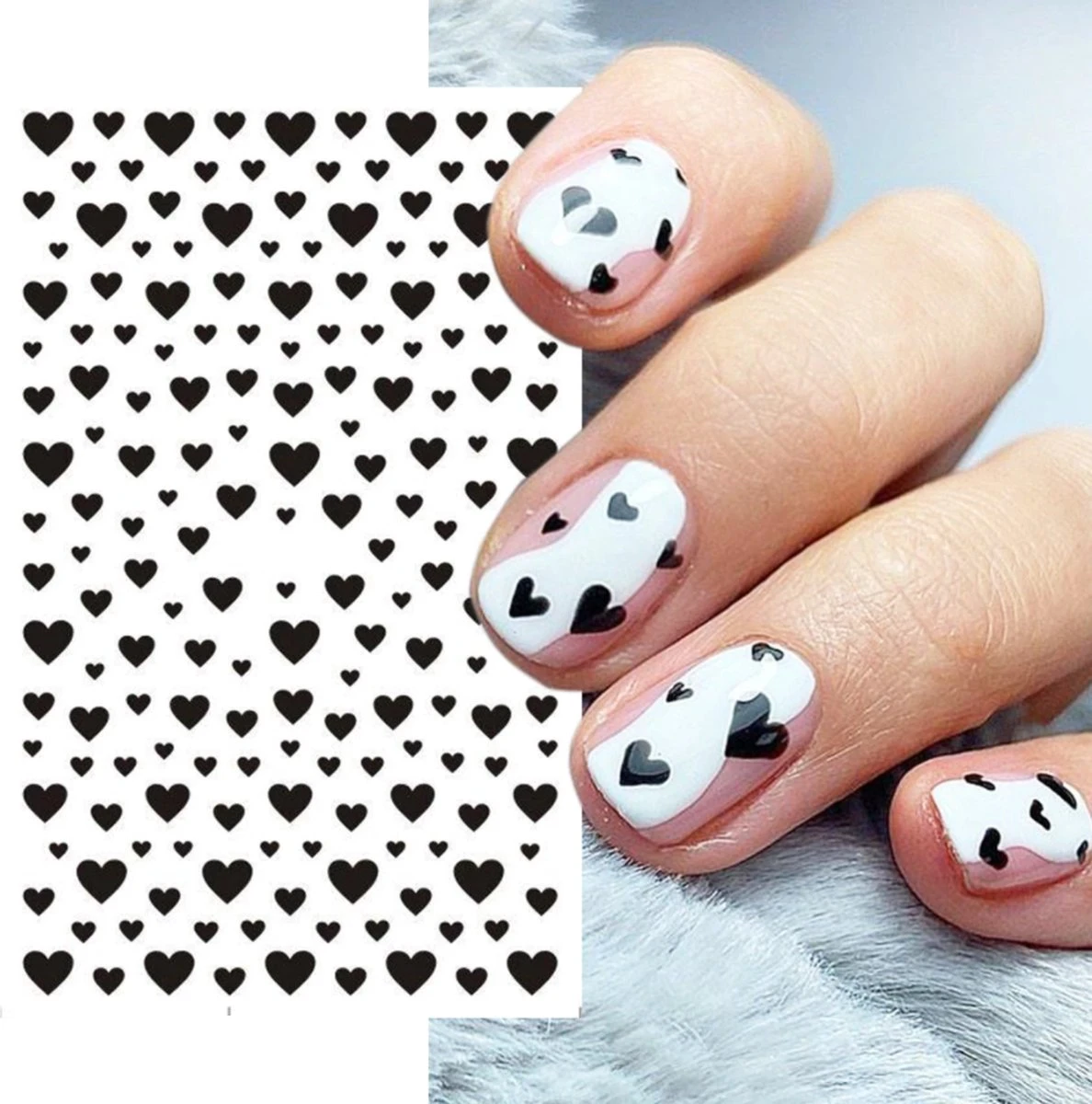 PRO-Deals | Nagelstickers | Nagel Stickers Hartjes | Kleur Zwart | Nail Art 3D Stickers | Nagelstickers Kinderen | Nagel Decoratie 3 PRO-Deals | Nagelstickers | Nagel Stickers Hartjes | Kleur Zwart | Nail Art 3D Stickers | Nagelstickers Kinderen | Nagel Decoratie - Afbeelding 3