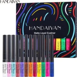 HANDAIYAN® | Liquid Eyeliner | Set Van 12 Kleuren | Gekleurde Eyeliner Set | Make Up | Waterproof | Langhoudend