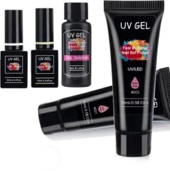 Poly UV Extension Kit | Gelnagels Set | Nepnagels Starterspakket | Gellak Set | Crystal Gel | UV Gel | Manicure Set | Gel Nagellak Nagel Decoratie | UV Lamp | Starterspakket -Poeder and Foundation Winkel 1197x1200 1