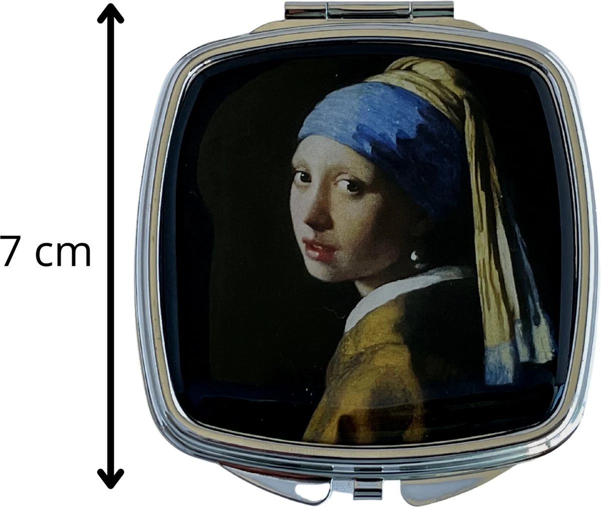 3BMT Spiegeltje - Zakspiegel - Meisje Met De Parel - Vermeer 3 3BMT Spiegeltje - Zakspiegel - Meisje Met De Parel - Vermeer - Afbeelding 3