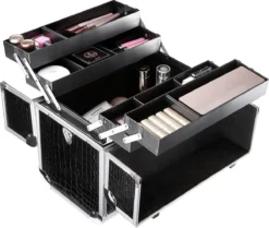 A.T. Shop Cosmeticakoffer, Make-up Koffer, Beauty Case, Bewaren Van Make-up, Nagellak. Zwart -Poeder and Foundation Winkel 1200x1016