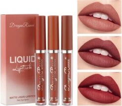 Lippenstift - Lippenstift Langhoudend - Matte Lippenstift - Set Van 3 - Vloeibare Lippenstif