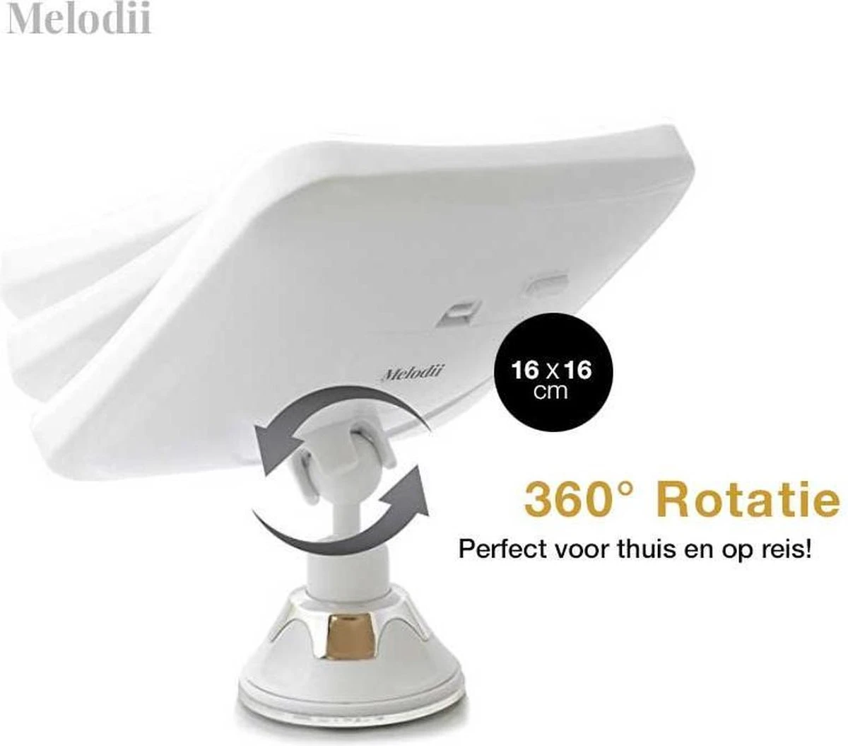 Melodii ML10X - Make Up Spiegel Met LED Verlichting - Scheerspiegel - 10x Vergroting - Met Tru-Daylight Verlichting - Voor Hem En Voor Haar 10 Melodii ML10X - Make Up Spiegel Met LED Verlichting - Scheerspiegel - 10x Vergroting - Met Tru-Daylight Verlichting - Voor Hem En Voor Haar - Afbeelding 10