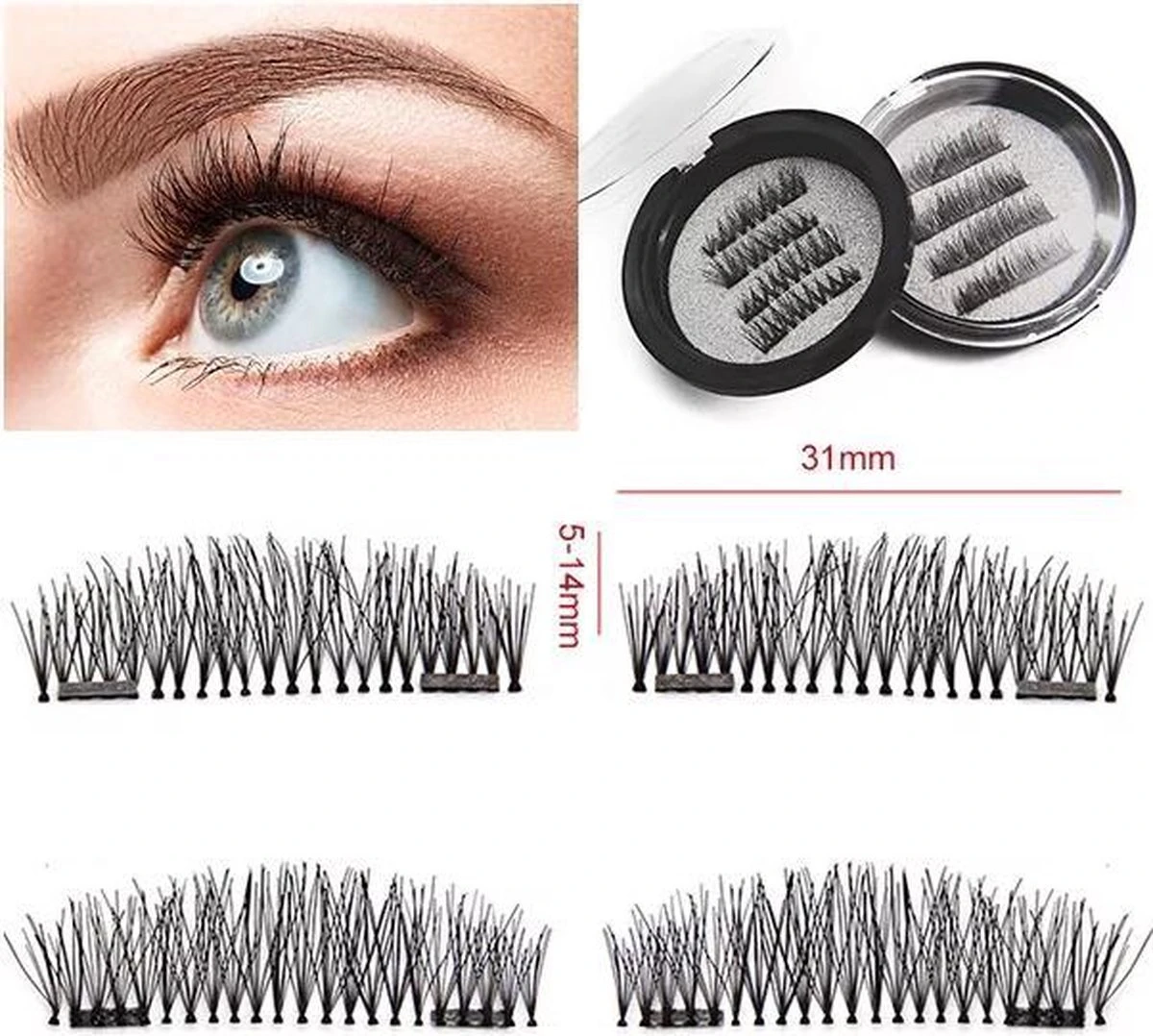 Magnetische Wimpers - Lashes Nepwimpers Zonder Lijm 1 Magnetische Wimpers - Lashes Nepwimpers Zonder Lijm