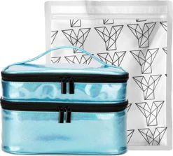 YONO Nagellak Tas - Nagelkoffer Beautycase - Cosmetica Koffer - Manicure Organizer - Blauw -Poeder and Foundation Winkel 1200x1082 2