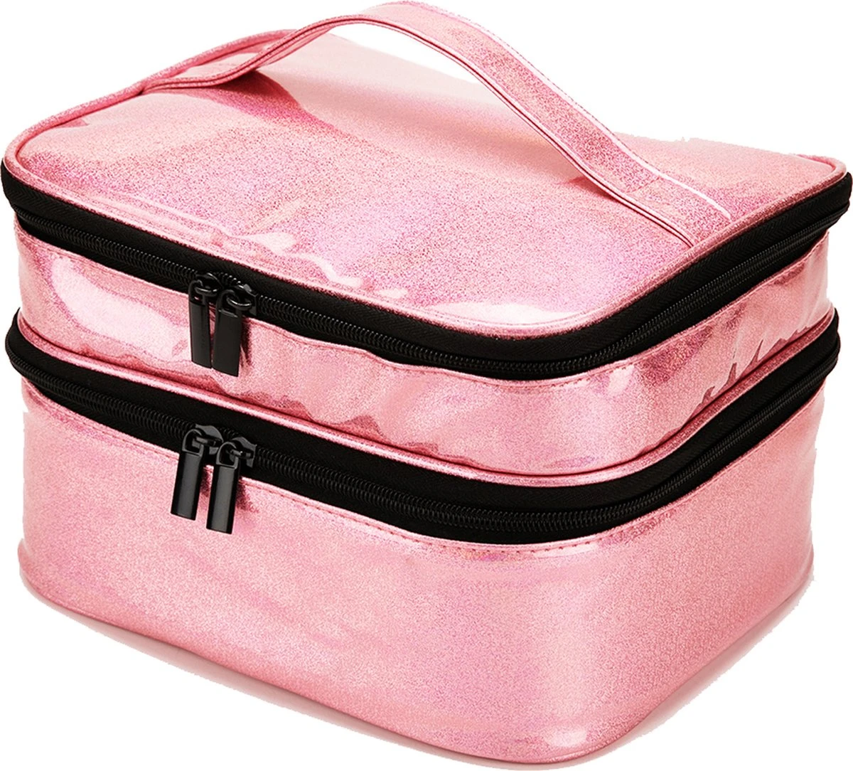 YONO Nagellak Tas - Nagelkoffer Beautycase - Cosmetica Koffer - Manicure Organizer - Roze 1 YONO Nagellak Tas - Nagelkoffer Beautycase - Cosmetica Koffer - Manicure Organizer - Roze