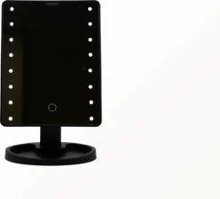 Draaibare Make-up Spiegel Met 16 Ingebouwde LED Lampjes - Zwart - Verlichting - Cosmetica - Draaibaar - Spiegel - LED - Make-up - Make-up Spiegel -Poeder and Foundation Winkel 1200x1086 18