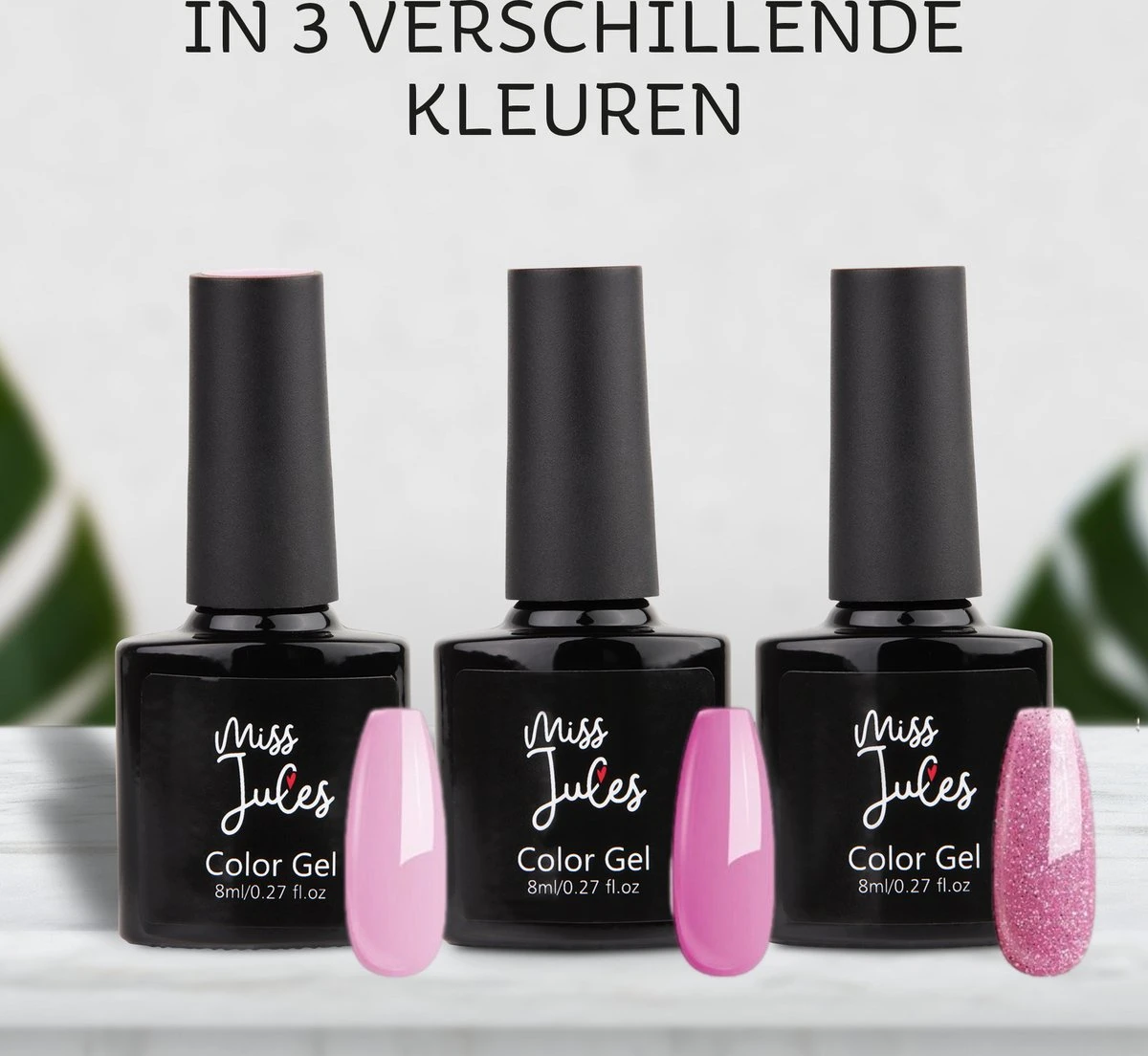 Miss Jules - Complete Gellak Starterspakket - Kleur 3 X Roze - Glanzend & Dekkend Resultaat - Inclusief UV/LED Lamp & Instructievideo (NL) 3 Miss Jules - Complete Gellak Starterspakket - Kleur 3 X Roze - Glanzend & Dekkend Resultaat - Inclusief UV/LED Lamp & Instructievideo (NL) - Afbeelding 3