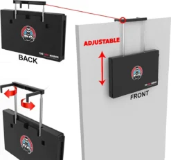 360 ° Graden Spiegel - SELF Cut Mirror System - DRIE Zijspiegel Voor Zelfknippend Haar Met In Hoogte Verstelbare Telescopische Haken (360 Spiegels Met LED-verlichting) (Slechts 360 Spiegels) -Poeder and Foundation Winkel 1200x1121 3