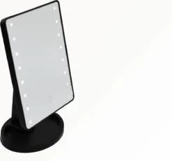 Draaibare Make-up Spiegel Met 16 Ingebouwde LED Lampjes - Zwart - Verlichting - Cosmetica - Draaibaar - Spiegel - LED - Make-up - Make-up Spiegel -Poeder and Foundation Winkel 1200x1121 4