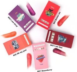 Lip Tint - Strawberry - Cheek Tint - Tattoo Lipstick - Lip And Cheek Tint - Cigarette Lip Tint - Lip Tint Peel Off - Waterproof Lipstick - Lippenstift- Lipgloss - Langhoudende Lipgloss - Cotton Swab Lip Tint - Sigaretten Lip Tint - Lip Tattoo -Poeder and Foundation Winkel 1200x1126 3