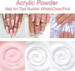Acrylnagels Set | Nail Art | Liquid MMA Free | Wit, Roze & Transparant -Poeder and Foundation Winkel 1200x1146 1