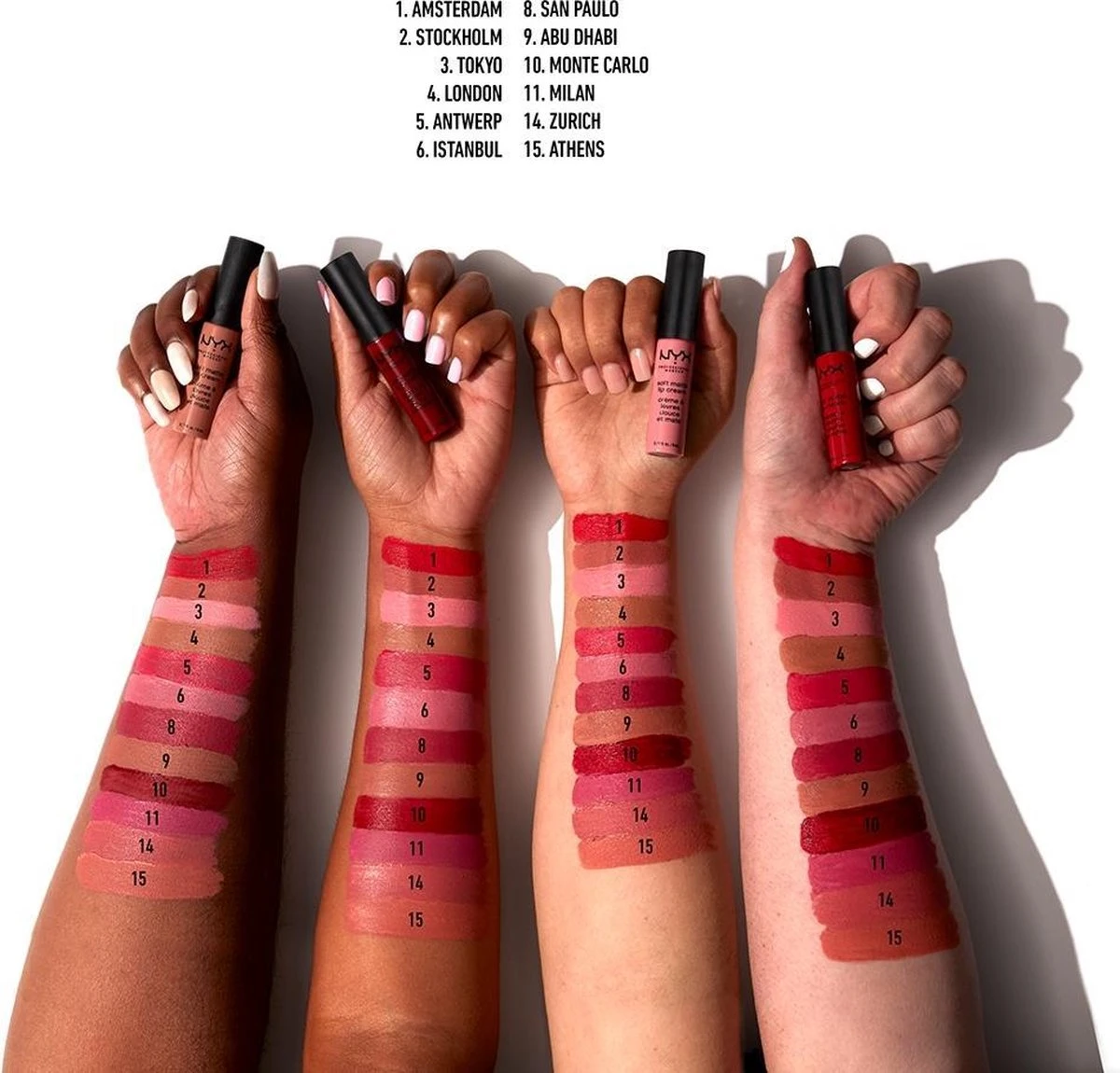 NYX Professional Makeup Soft Matte Lip Cream - Zurich SMLC14 - Lippenstift 4 NYX Professional Makeup Soft Matte Lip Cream - Zurich SMLC14 - Lippenstift - Afbeelding 4