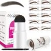 ProductPlanet Premium Wenkbrauw Stempel - Wenkbrauw Sjabloon - Wenkbrauwstempel - Brow Stamp - 10 Sjablonen - Borsteltje - Herbruikbaar - Waterdicht - Cadeau Voor Haar - Zwart