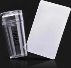 Jinius ® - Nagelstempel - Nagel Stempel - Nailstamp - Nail Stamp - Nagel Kussen - Nagelkussen - Nagelkussentje - Silicone Stempel - French Nails - Doorzichtige Stempel - Enkel