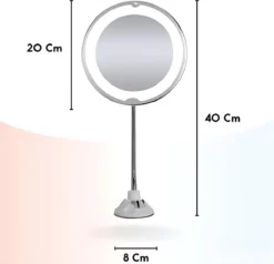 Make-Up Spiegel - 7X Vergroting - LED Licht - Make Up Spiegel Met Verlichting - Vergrootspiegel Met Zuignap - Exclusief Baterijen(Niet Ingegrepen 3AAA)3AAA -Poeder and Foundation Winkel 1200x1157 6