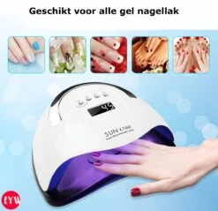 Nageldroger - Nageldrogers - 80 Watt UV LED Lamp Nagels - 45 Leds - Nagellak Droger - UV LED Lamp - Nagellamp - Nail Dryer - Nageldroger Voor Gel Nagellak - Gewone Nagellak - Wit -Poeder and Foundation Winkel 1200x1160