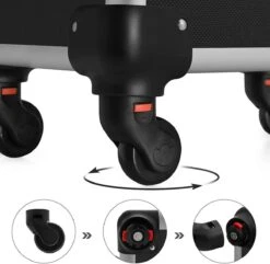 XXL PRO Visagie Beauty Case Koffer Trolley - Nagelkoffer Op Wielen Voor Makeup Of Cosmetica - Grote Uitklapbare Opbergsysteem Nagel Styliste Kapster - Zwart -Poeder and Foundation Winkel 1200x1171 7