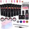 Poly UV Extension Kit | Gelnagels Set | Nepnagels Starterspakket | Gellak Set | Crystal Gel | UV Gel | Manicure Set | Gel Nagellak Nagel Decoratie | UV Lamp | Starterspakket