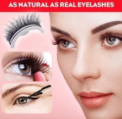 Nep Wimpers | Wimpers Zonder Lijm - Wasbaar- Waterbestendig - Windbestendig - Herbruikbaar - Extra Herbruikbare Plakrand-In Een Flits Mooi ||| -Poeder and Foundation Winkel 1200x1178 5