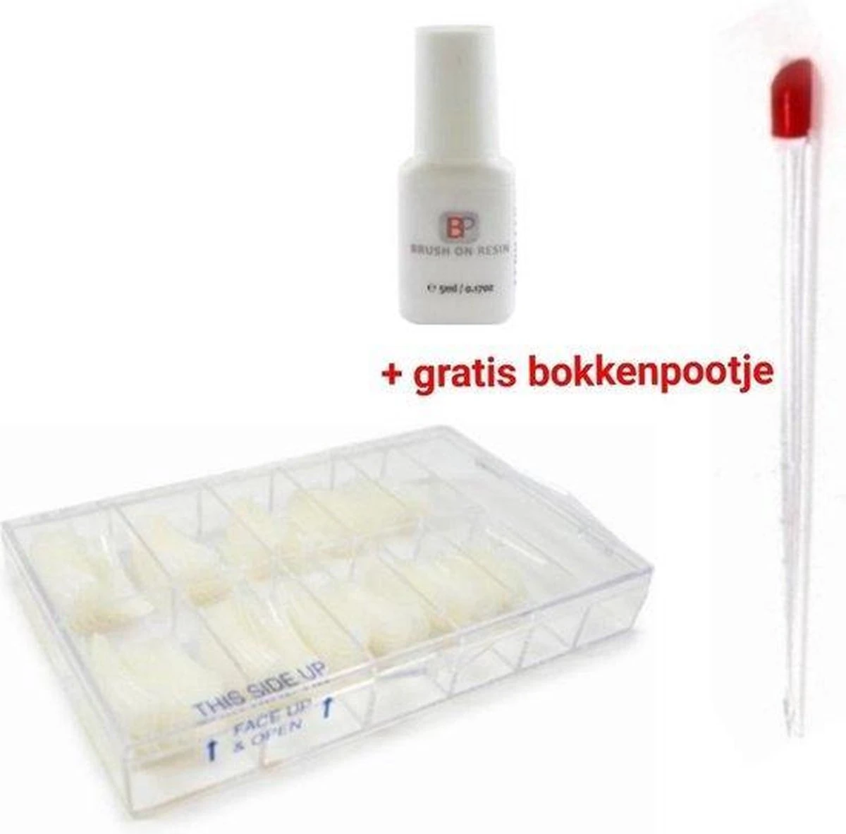 Merkloos Professionele Naturel Kunstnagel / Acryl Nagels Set + Nagellijm 5ml + Bokkenpootje - 500 Stuks Tips - Starter Kit Nails 1 Merkloos Professionele Naturel Kunstnagel / Acryl Nagels Set + Nagellijm 5ml + Bokkenpootje - 500 Stuks Tips - Starter Kit Nails