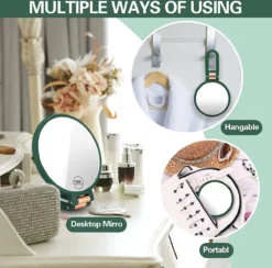 FOGARI Handspiegel Met 1 X 10 X Vergroting, Dubbelzijdige Make-upspiegel, Draagbare Kleine Spiegel, Inklapbare Verstelbare Spiegel Met Handvat, Ronde Reisspiegel, Make-upspiegel, Tafelspiegel, 360 Graden Draaibaar -Poeder and Foundation Winkel 1200x1184 20